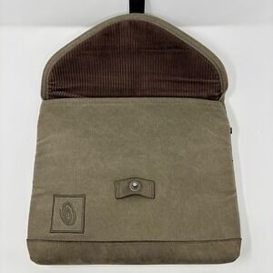Timbuk2 Single‎ Speed Collection Canvas Laptop Sleeve Case Olive Green Corduroy